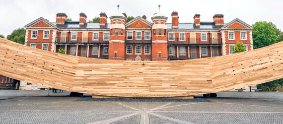 The Smile, London Design Festival, The Smile at London Design Festival, The Smile by Alison Brooks Architects, Alison Brooks Architects, Alison Brooks, Arup, American Hardwood Export Council, cross-laminated timber, American tulipwood, wood installation