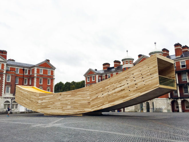 The Smile, The Smile by Alison Brooks Architects, Alison Brooks Architects, Arup, London Design Festival, 2016 London Design Festival, London, design, American Hardwood Export Council, hardwood, timber, cross-laminated timber, CLT, American tulipwood, tulipwood, tulipwood CLT, installation