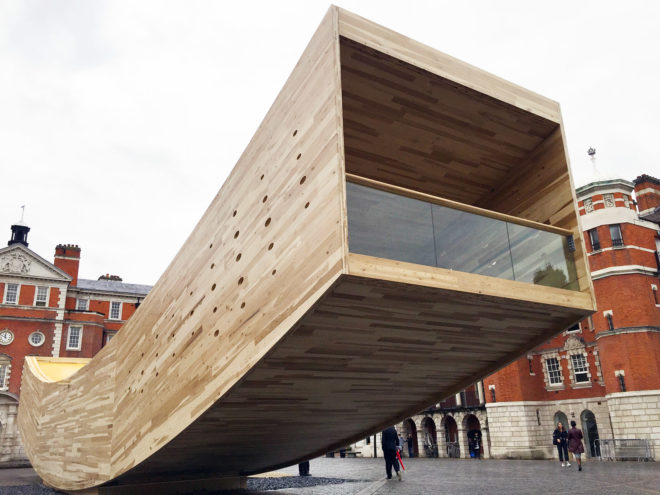 The Smile, The Smile by Alison Brooks Architects, Alison Brooks Architects, Arup, London Design Festival, 2016 London Design Festival, London, design, American Hardwood Export Council, hardwood, timber, cross-laminated timber, CLT, American tulipwood, tulipwood, tulipwood CLT, installation