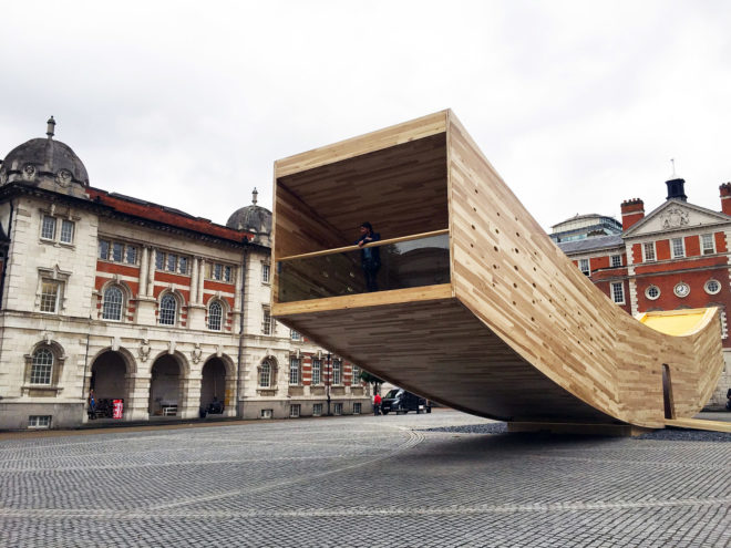 The Smile, The Smile by Alison Brooks Architects, Alison Brooks Architects, Arup, London Design Festival, 2016 London Design Festival, London, design, American Hardwood Export Council, hardwood, timber, cross-laminated timber, CLT, American tulipwood, tulipwood, tulipwood CLT, installation