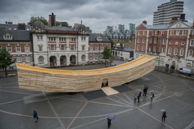 The Smile, The Smile by Alison Brooks Architects, Alison Brooks Architects, Arup, London Design Festival, 2016 London Design Festival, London, design, American Hardwood Export Council, hardwood, timber, cross-laminated timber, CLT, American tulipwood, tulipwood, tulipwood CLT, installation
