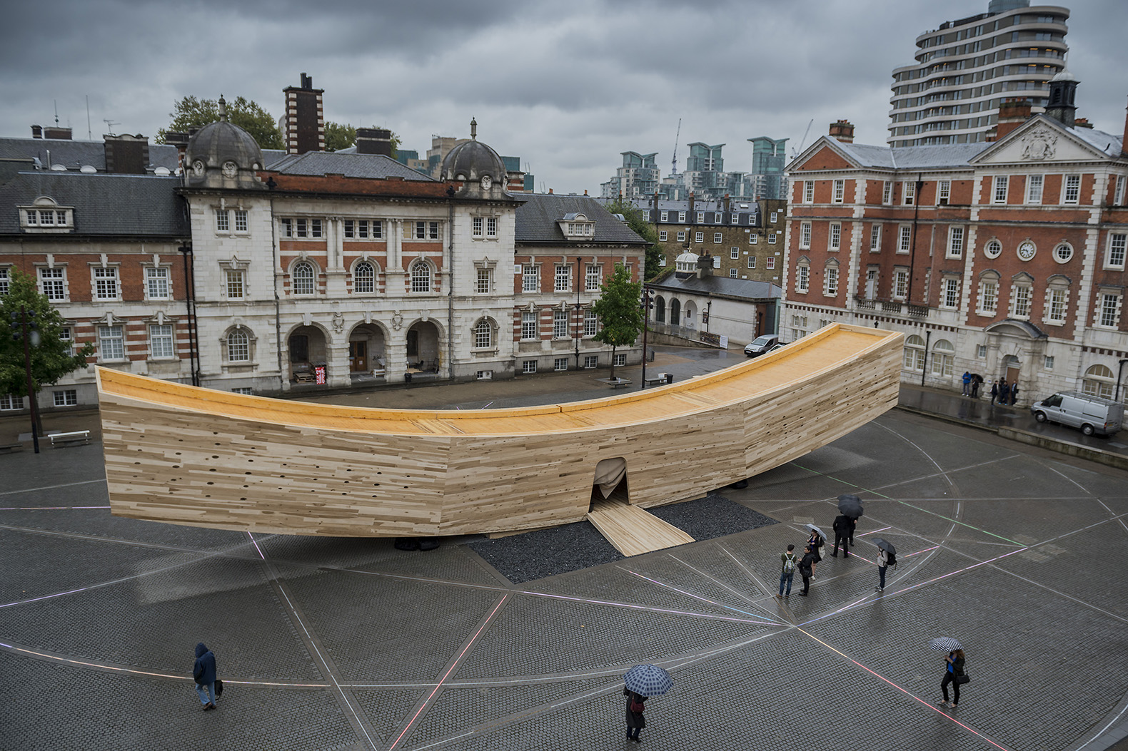 The Smile, The Smile by Alison Brooks Architects, Alison Brooks Architects, Arup, London Design Festival, 2016 London Design Festival, London, design, American Hardwood Export Council, hardwood, timber, cross-laminated timber, CLT, American tulipwood, tulipwood, tulipwood CLT, installation