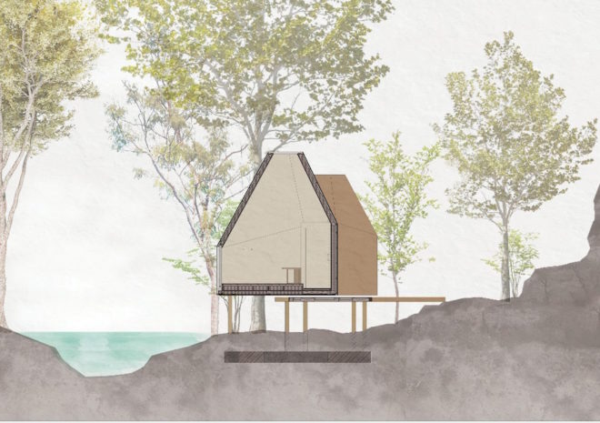 The Treehouse by Wee Studio, crowdfunded architecture projects, Mount Wuling Treehouse, Treehouse getaway in Beijing, Wee Studio crowdfunded architecture, prefabricated treehouse, recycled wood treehouse,