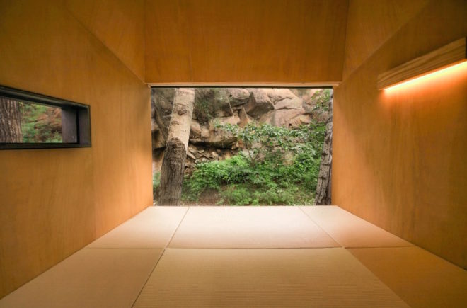 The Treehouse by Wee Studio, crowdfunded architecture projects, Mount Wuling Treehouse, Treehouse getaway in Beijing, Wee Studio crowdfunded architecture, prefabricated treehouse, recycled wood treehouse,