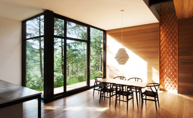 Jarnuszkiewicz house, Canada, timber cladding, YH2 Architecture, open-plan layout, Montreal, observation tower, belvedere, mezzanine, green architecture
