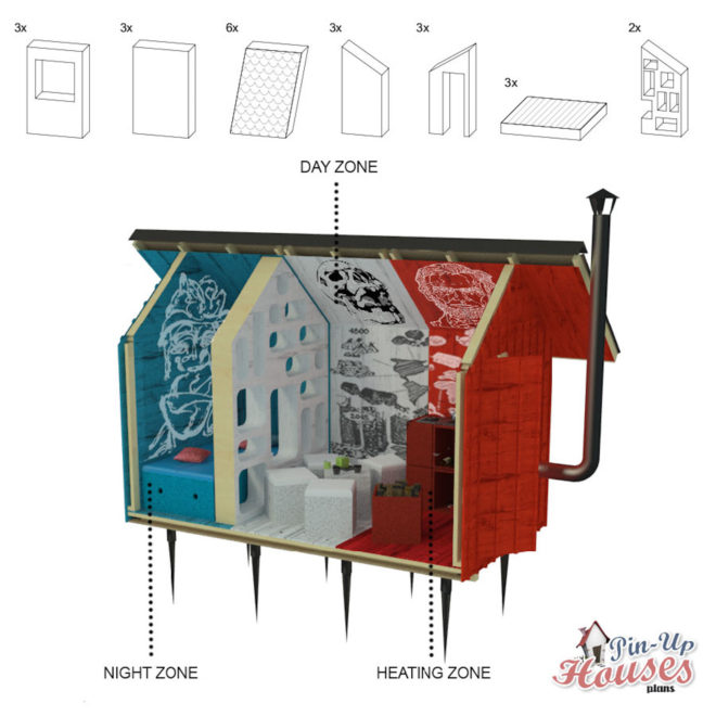 Tiny House France, Tiny House France by Joshua Woodsman, Tiny House France by Pin-Up Houses, tiny and affordable houses, French flag inspired architecture