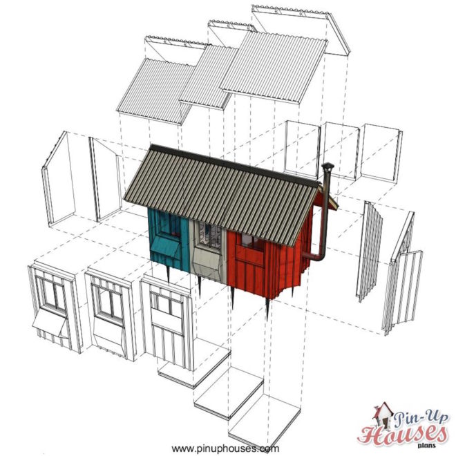 Tiny House France, Tiny House France by Joshua Woodsman, Tiny House France by Pin-Up Houses, tiny and affordable houses, French flag inspired architecture