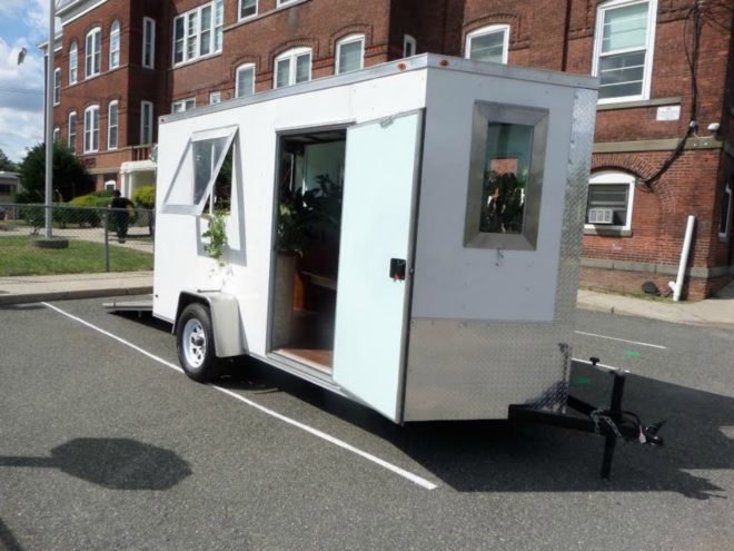 Kim Holleman, World Maker Faire, trailer park, mobile trailer park, green design nyc, nyc mobile parks, green design, eco design, sustainable design, Trailer Park camper, converted trailer, mobile home, mobile park, Coachman Travel Trailer, trailer homes, garden design, urban gardens