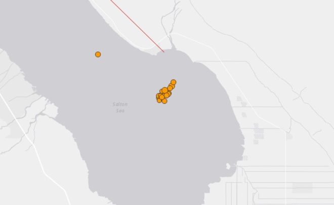 california, salton sea, earthquake, earthquake swarm, magnitude 4.3, san andreas fault