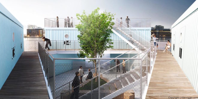 Urban Rigger by BIG, solar-powered student housing, floating architecture, shipping container student housing, floating cargotecture, floating student housing, solution to student housing shortage, Urban Rigger in Copenhagen, Urban Rigger housing, Urban Rigger shipping containers, Urban Rigger costs
