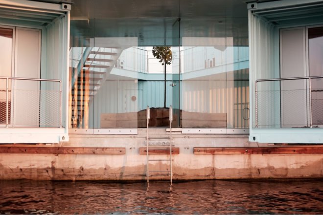 Urban Rigger by BIG, solar-powered student housing, floating architecture, shipping container student housing, floating cargotecture, floating student housing, solution to student housing shortage, Urban Rigger in Copenhagen, Urban Rigger housing, Urban Rigger shipping containers, Urban Rigger costs