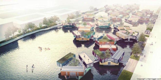 Urban Rigger by BIG, solar-powered student housing, floating architecture, shipping container student housing, floating cargotecture, floating student housing, solution to student housing shortage, Urban Rigger in Copenhagen, Urban Rigger housing, Urban Rigger shipping containers, Urban Rigger costs