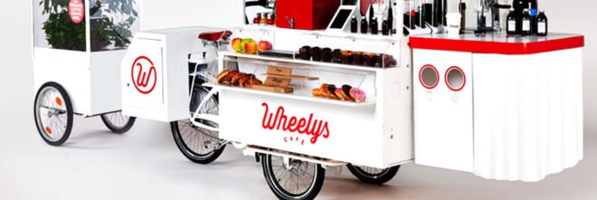 Wheely's Cafe, Wheely's 5 Open Source Bike Cafe, worlds smallest cafe, eco-friendly cafes, transportable cafes, wheely's eco cafe, green transportation, green initiatives indiegogo, ecological cafe bike, NSID bikes, solar power coffee, sustainable coffee, bike cafes, coffee franchises, green coffee makers,