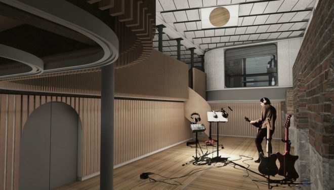 Zero Energy, Red Hook Studio, passive house music studio, passive houses nyc, passive building, green building, R-25 walls, R-100 roof, triple-pane windows, heat recovery ventilation, air-source heat pump, resilient building, green building materials,
