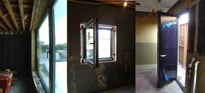 Zero Energy, Red Hook Studio, passive house music studio, passive houses nyc, passive building, green building, R-25 walls, R-100 roof, triple-pane windows, heat recovery ventilation, air-source heat pump, resilient building, green building materials,