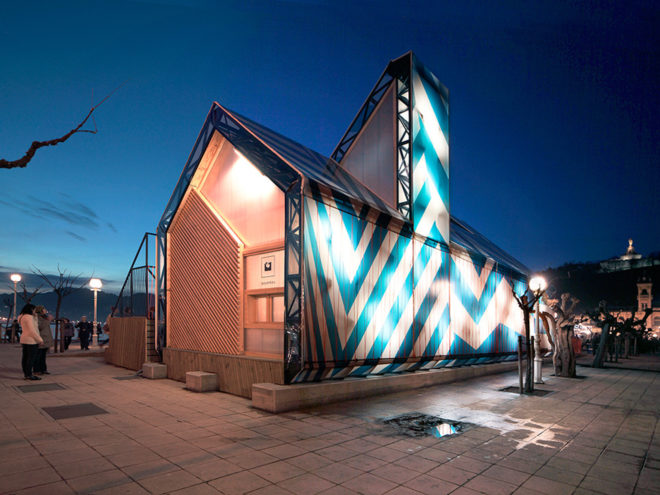 zuloark, spain, san sebastian, European Capital of Culture 2016, madrid, design collective, yesterday you said tomorrow, shia labeouf, information pavilion, city benches