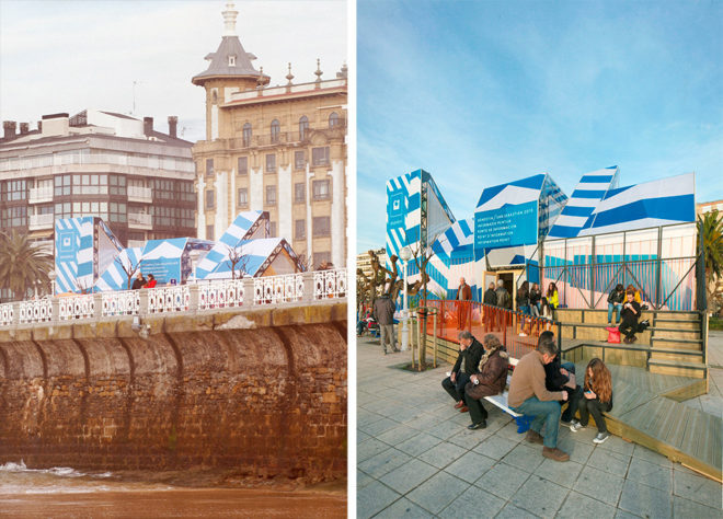 zuloark, spain, san sebastian, European Capital of Culture 2016, madrid, design collective, yesterday you said tomorrow, shia labeouf, information pavilion, city benches