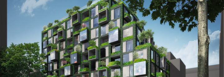 ingenhoven architects, WerkBundStadt, Berlin, Werkbund, Germany, city, apartments, apartment, residential, residential building, green building, sustainable building