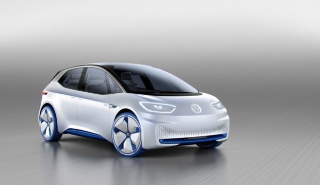 vw, vw electric car, vw id electric concept, electric concept car, concept car, 2016 paris motor show, vw concept, electric motor, green car, green transportation