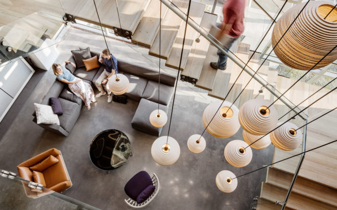 Ancestry headquarters, Rapt Studio, genetics, genealogy, green office space, art installation, migration, green architecture, green interior, shared spaces
