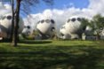 Bolwoningen, Dries Kreijkamp, netherlands, dutch architecture, spherical homes, globe homes, spherical apartments, bulb homes, 's-Hertogenbosch, Den Bosch, Maaspoort