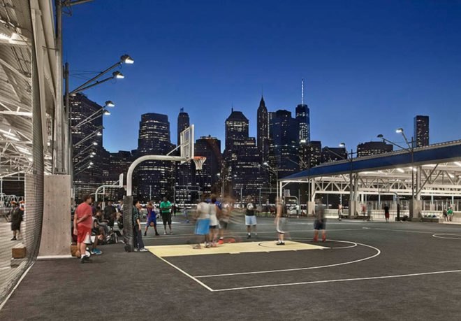 Brooklyn Bridge Park, Pier 3, bill de blasio, nyc green space, green space pier 3, Michael Van Valkenburgh Associates, industrial waterfront nyc, nyc brooklyn waterfront, Regina Myer, urban green space, green space nyc, nyc waterfront parks, nyc parks, landscape architecture