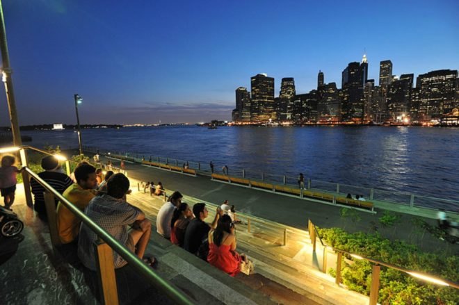 Brooklyn Bridge Park, Pier 3, bill de blasio, nyc green space, green space pier 3, Michael Van Valkenburgh Associates, industrial waterfront nyc, nyc brooklyn waterfront, Regina Myer, urban green space, green space nyc, nyc waterfront parks, nyc parks, landscape architecture