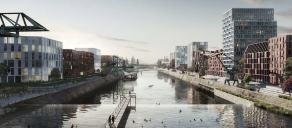 COBE Architects, Cologne, urban development, sustainable neighborhood, Transsolar, Atelier Dreiseitl, Moderne Stadt, rainwater harvesting, sustainable public pool, green architecture, green masterplan