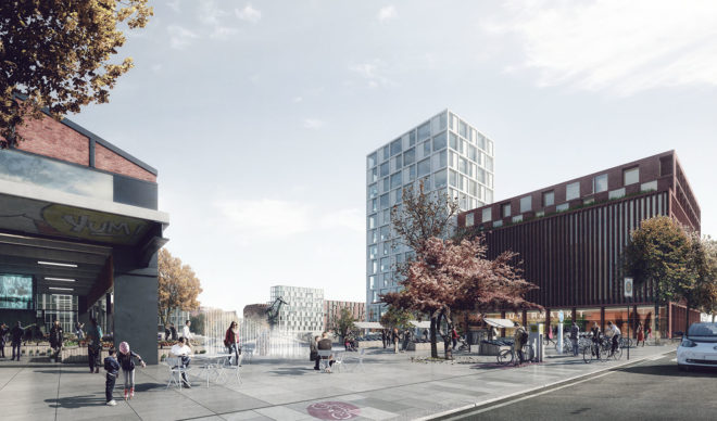 COBE Architects, Cologne, urban development, sustainable neighborhood, Transsolar, Atelier Dreiseitl, Moderne Stadt, rainwater harvesting, sustainable public pool, green architecture, green masterplan