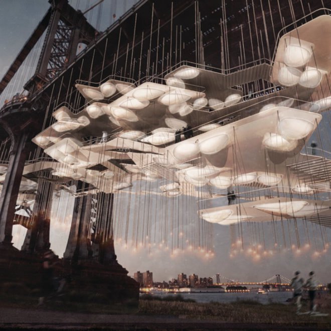 cemetery, graveyard, burial ground, burial pod, biomass burial pod, manhattan bridge, constellation park, deathlab, columbia university