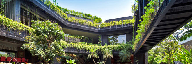 Cornwall Gardens by Chang Architects, Cornwall Gardens in Singapore, Cornwall Gardens multigenerational home, tropical paradise multigenerational home, green roof multigenerational architecture, multigenerational architecture in Singapore