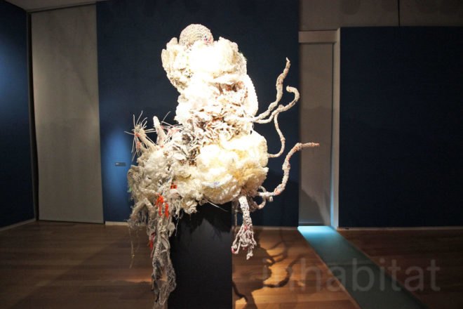 Crochet Coral Reef: TOXIC SEAS, crochet corals, Margaret Wertheim, Christine Wertheim, Museum of Arts and Design, ocean pollution, plastic pollution, plastic in oceans, dying corals, coral reefs, coral bleaching
