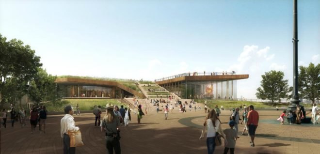Statue of Liberty Museum, FXFOWLE Architects, ESI Design, statue of liberty projects, museums nyc, nyc statue of liberty, Diane von Furstenberg, Statue of Liberty-Ellis Island Foundation, Inc, ellis island museum, sustainable design, green design, museum lady liberty