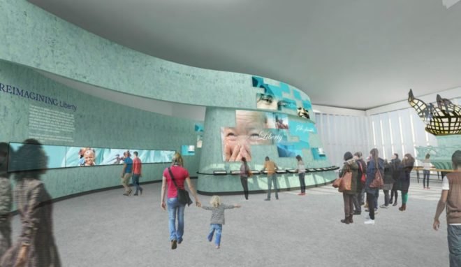 Statue of Liberty Museum, FXFOWLE Architects, ESI Design, statue of liberty projects, museums nyc, nyc statue of liberty, Diane von Furstenberg, Statue of Liberty-Ellis Island Foundation, Inc, ellis island museum, sustainable design, green design, museum lady liberty