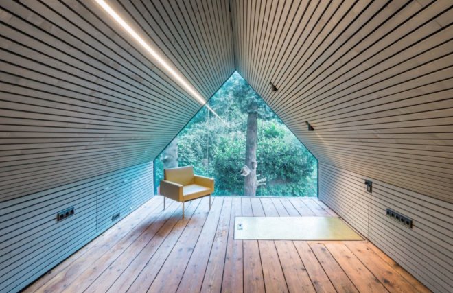 Enchanted Shed by Sue Architekten, adaptive reuse of outbuilding, 1930s farm building transformation, coal tar timber cladding,