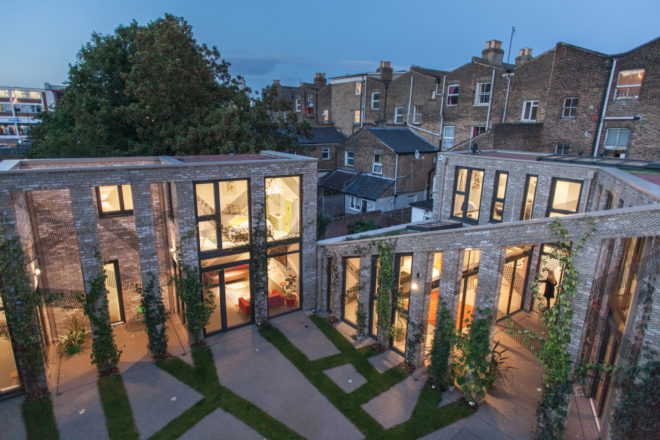 Forest Mews by Stolon Studio, London brownfield turned community, sustainable community in London, Suds in London, Suds architecture projects, live/work sustainable community,