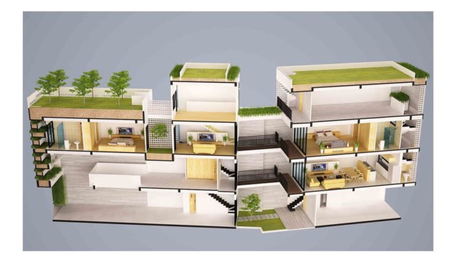 Garden House in Vietnam, Ho Khue Architects, green-roofed narrow house, Vietnam, natural ventilation, Vietnam, green architecture, vertical garden, green roof, perforated brick, brickwork, natural light, planters