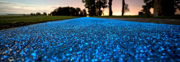 TPA Instytut Badań Technicznych Sp. z o.o., TPA Sp. z o.o., glowing bike lane, luminous bike lane, blue bike lane, Poland glowing bike lane, Poland biking, phosphors bike lane, bike lane charged by the sun
