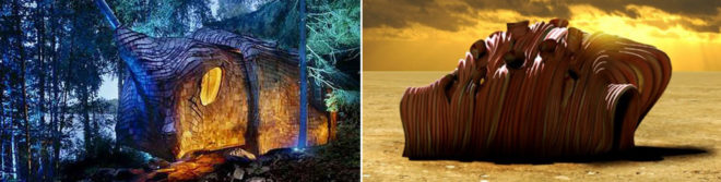 ghost houses, eco-friendly, green houses, Halloween, spooky, creepy design, cave houses, stone houses, In Vitro, fairy-tale houses, green building, architecture, green Halloween