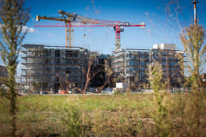 passive house architecture in Germany, passive house Heidelberg Village, Heidelberg Village by Frey Group, Heidelberg Village in Bahnstadt, world’s largest passive house development