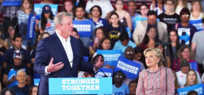 Hillary Clinton, Al Gore, election, Election 2016, Donald Trump, climate change denier, climate change, global warming, Hurricane Matthew, Florida, North Carolina, hurricane, weather, campaign, campaign trail, campaigning