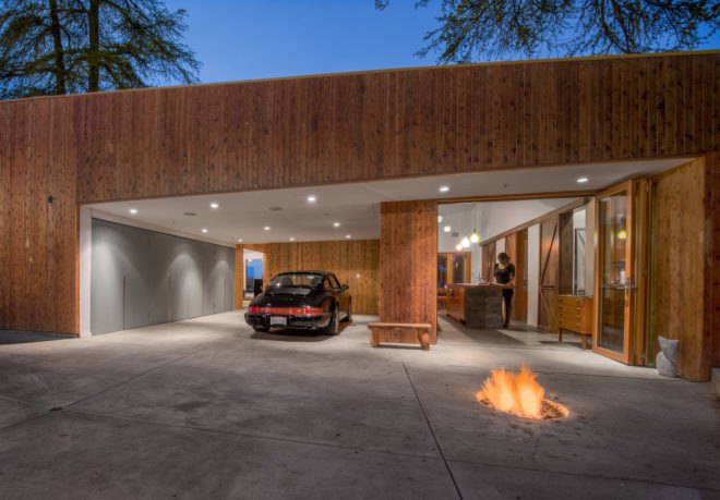 Echo Park architecture, Los Angeles hillside home by Anonymous Architects, House in the Trees by Anonymous Architects, tree grows through a house, tree grows through a building, house with a tree inside, cypress trees architecture los angeles