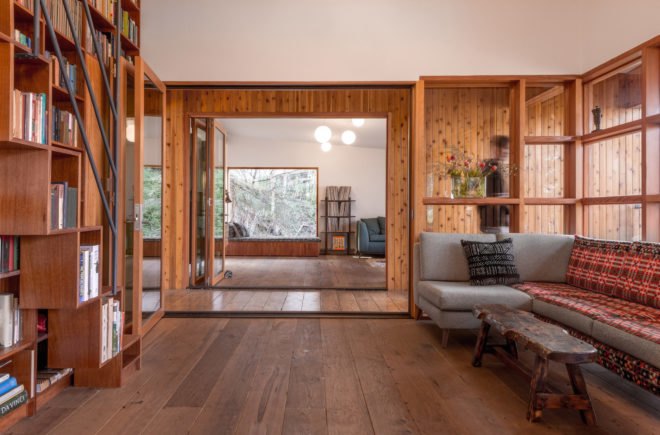 Echo Park architecture, Los Angeles hillside home by Anonymous Architects, House in the Trees by Anonymous Architects, tree grows through a house, tree grows through a building, house with a tree inside, cypress trees architecture los angeles
