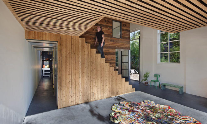 renovated coach house, House of Rolf, Studio Roft, reclaimed materials, the Netherlands, wooden structure, Utrecht, green renovation, green architecture, brick house