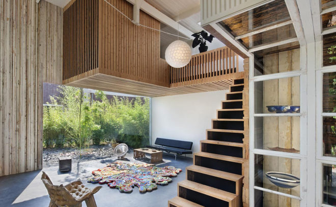 renovated coach house, House of Rolf, Studio Roft, reclaimed materials, the Netherlands, wooden structure, Utrecht, green renovation, green architecture, brick house