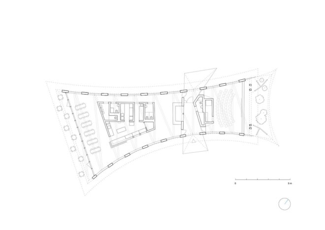 La Garenne zoo pavilion by LOCALARCHITECTURE, prefabricated zoo pavilion, zoo pavilion architecture, La Garenne entrance pavilion to zoo, Certificat d’Origine Bois Suisse architecture, green roof zoo architecture,