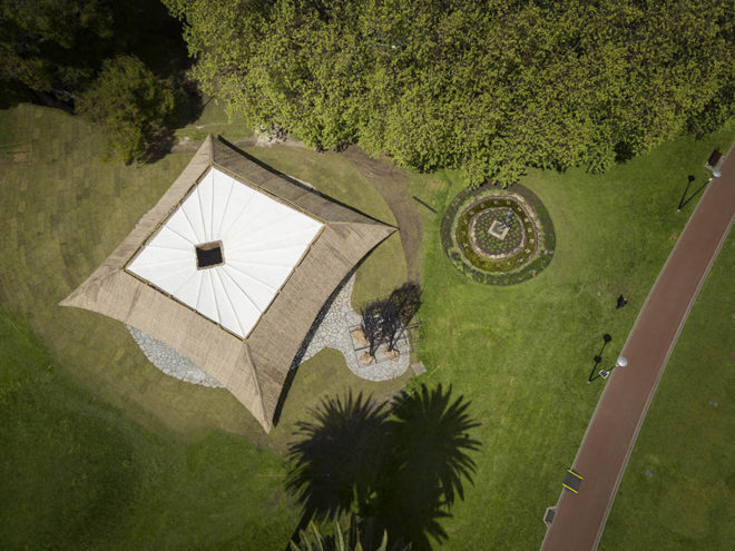 MPavilion by Bijoy Jain, MPavilion 2016, MPavilion 2016 in Melbourne, summer pavilion in Melbourne, bamboo architecture in Australia, Australia summer pavilion, MPavilion in Australia, bamboo MPavilion