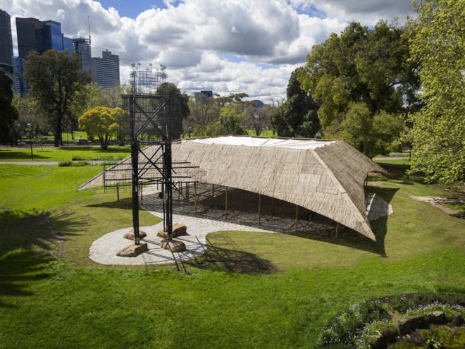 MPavilion by Bijoy Jain, MPavilion 2016, MPavilion 2016 in Melbourne, summer pavilion in Melbourne, bamboo architecture in Australia, Australia summer pavilion, MPavilion in Australia, bamboo MPavilion