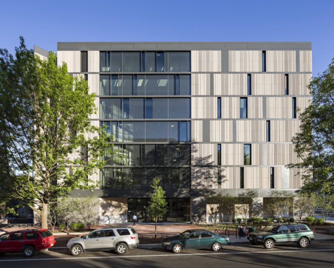 engineering health into architecture, Milken Institute School of Public Health by Payette, GWU School of Public Health, LEED Platinum DC building, LEED Platinum GWU building, 2016 AIANY COTE Honor Award