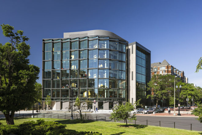 engineering health into architecture, Milken Institute School of Public Health by Payette, GWU School of Public Health, LEED Platinum DC building, LEED Platinum GWU building, 2016 AIANY COTE Honor Award